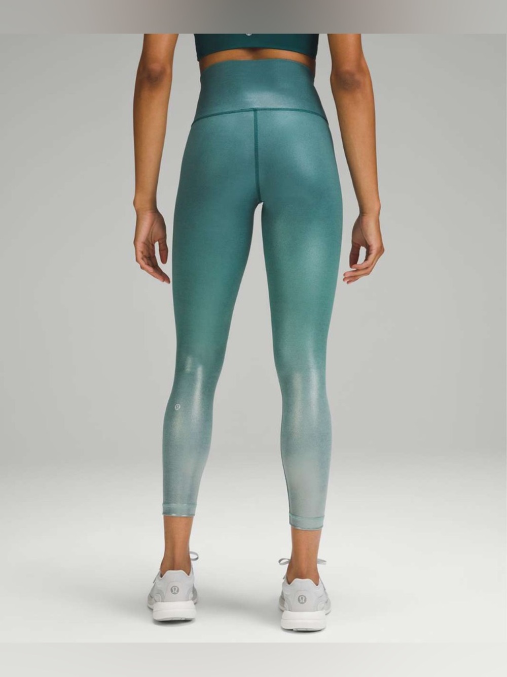 NWOT Lululemon Wunder Train High-Rise Tight 25" *Foil Blue Green Ombré Size 6